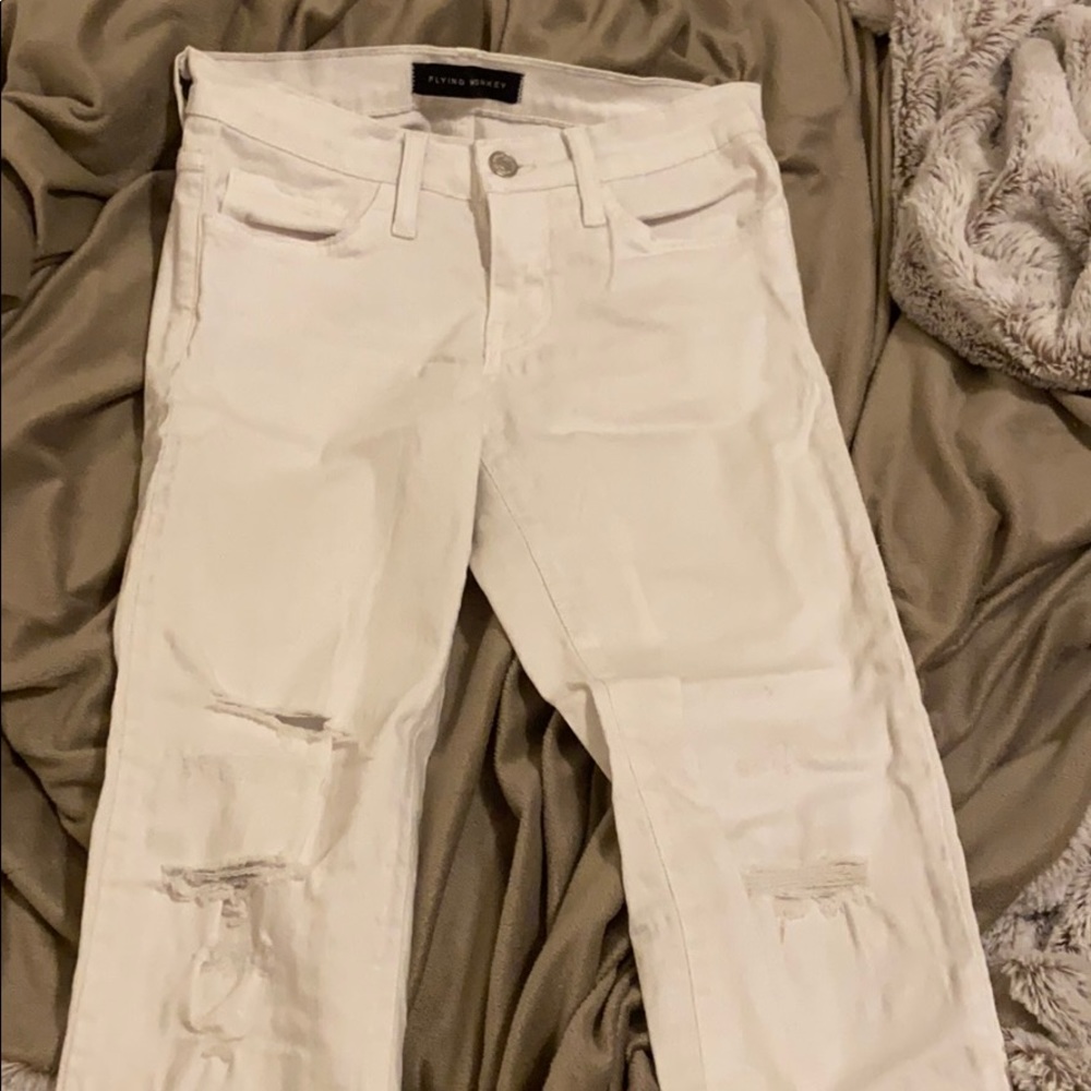 Flying monkey white jeans